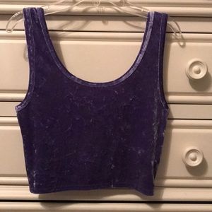 Velvet Purple Crop Tank Top